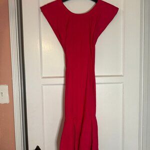 Vintage Kathryn Conover NY pink linen pleated dress in size 4